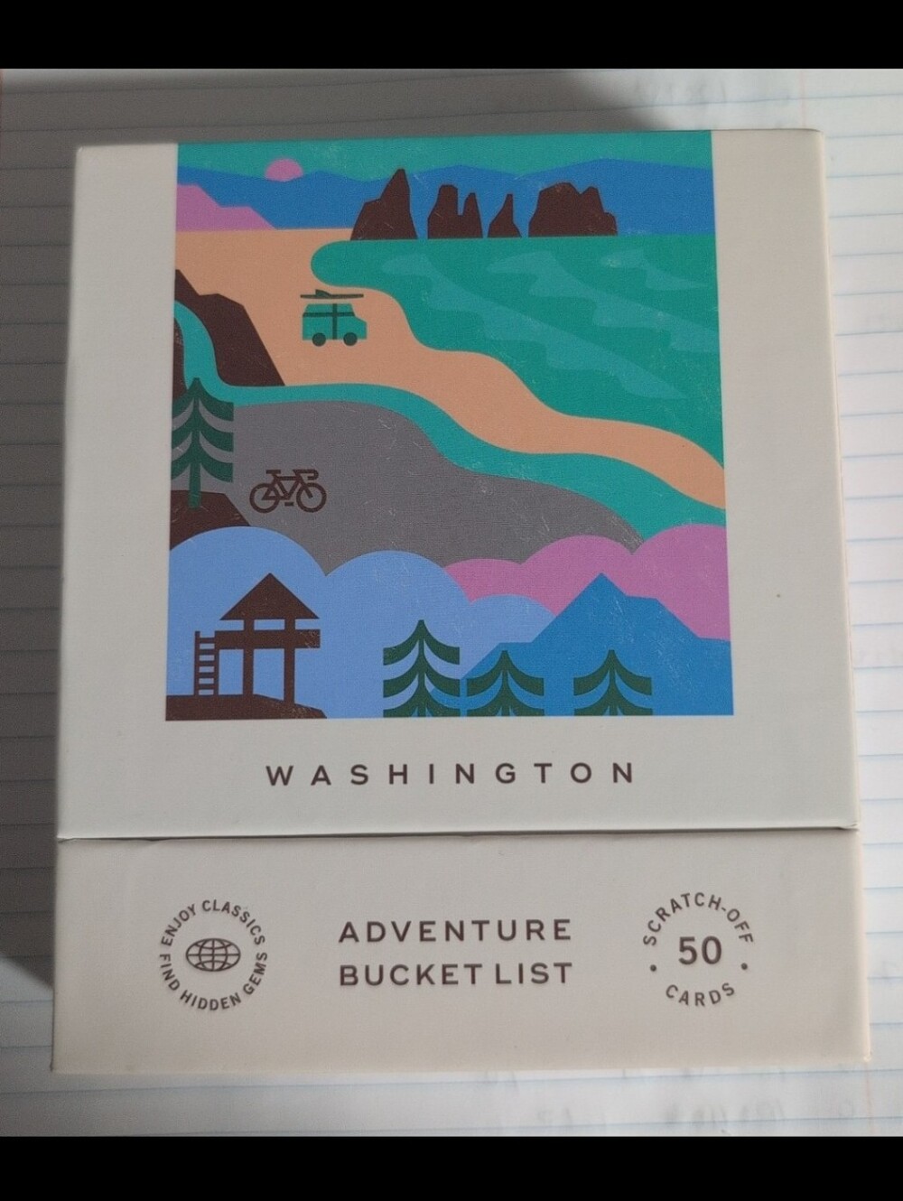 Washington Adventure Bucket List Scratch-Off Cards - White